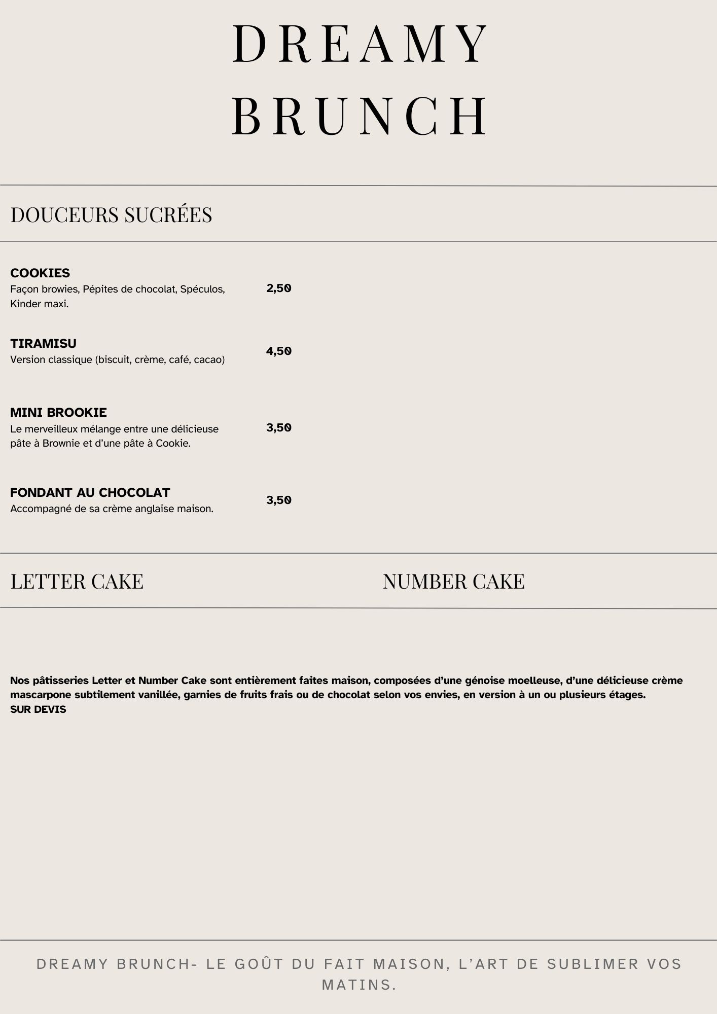 Menu Dreamy Brunch - Page 2